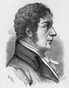 Retrato de Francois (Francesco) Zambeccari (1756-1812), aeronauta francés - en "Álbum de Ciencia; ilustres eruditos; Grandes descubrimientos" 1896 de French School