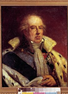 Retrato de Francois - Alexandre - Frederic, Duque de la Rochefoucauld Liancourt, economista (1747 - 1837) representado en traje de Par de Francia bajo la Restauración. Versalles. Museo del Castillo. de French School