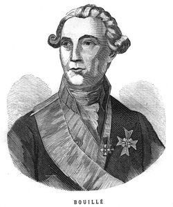 Retrato de François Claude Amour, Marqués de Bouillé (1739-1800), general francés. Grabado en "Les Illustrations De L