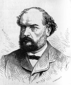 Retrato de François Désiré Bancel (1822-1871), político francés. Grabado en “Le Monde Illustré” n°634 del 5 de junio