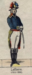 Retrato de François Joseph Lefebvre (1755-1820) Duque de Dantzig y del Imperio, Par de Francia, luego Barón y Par de Francia Mariscal del Imperio. Imagen de Epinal de finales del siglo XIX. de French School