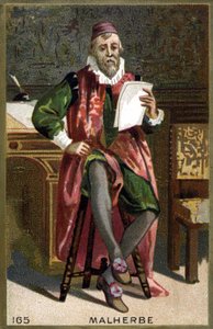 Retrato de François de Malherbe (1555-1628). Cromolitografía del siglo XIX de French School