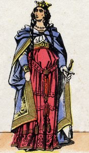 Retrato de Fredegonde, Reina de Neustria (545-597). de French School
