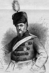 Retrato de Federico VII (1808-1863), Rey de Dinamarca. Grabado en "Le Monde Illustré" n°346 del 28 de noviembre de 1863.