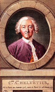 Retrato del filósofo francés Claude Adrien Helvetius (1715-1771), grabado. 1772 de French School
