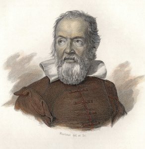 Retrato de Galileo Galilei dit Galilee (1564-1642), físico, matemático y astrónomo italiano. en "Retratos de hombres útiles"