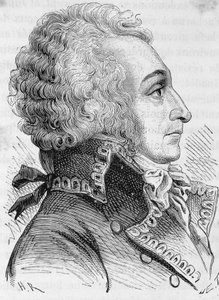 Retrato del General Alexandre Vizconde de Beauharnais (1760-1794), acusado de haber defendido mal Maguncia en 1793, fue guillotinado - en "L