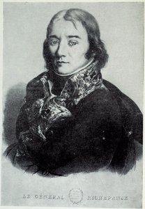 Retrato del General Antoine Richepance (o Richepanse) (1770-1803), a favor de la esclavitud. Grabados del siglo XIX. Chartres, Museo de Bellas Artes de French School