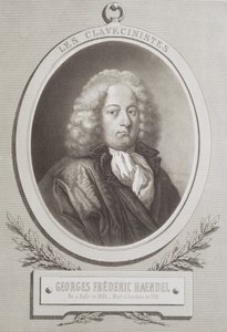 Retrato de George Frederick Handel (1685-1759) de French School