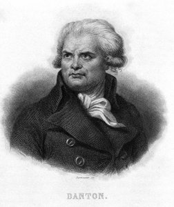 Retrato de George Jacques Danton (1759 - 1794) - en “Revolución francesa” por Thiers. Siglo XIX de French School