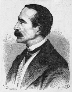 Retrato de Georges Bonelli, el inventor del telégrafo tipográfico - en "Álbum de Ciencia; eruditos ilustres; Grandes descubrimientos" 1896 de French School