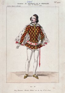 Retrato de Gilbert Duprez, tenor y compositor francés en "La Favorita" de Gaetano Donizetti de French School