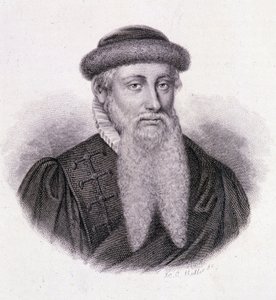 Retrato de Gutenberg - en "Retrato de hombres útiles" de French School