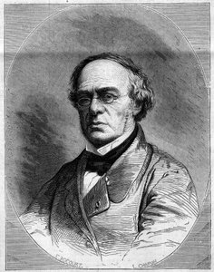 Retrato de Halevy (Jacques Fromental Levy, dit) (1799-1862), compositor francés. Grabado en “Le Monde Illustré” n°25 de 29 de marzo de French School