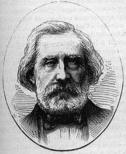 Retrato de Henri Labrouste (1801-1875), arquitecto francés. Grabado en "Le Monde Illustré" n°890 del 2 de mayo de 1874