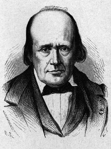 Retrato de Henri Milne - Edwards (1800 - 1885), fisiólogo francés - en "Álbum de la Ciencia; ilustres científicos; Grandes descubrimientos" 1896 de French School