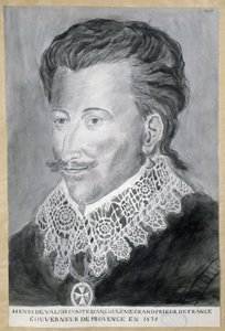 Retrato de Henri de Valois, Conde de Angulema, Gran Prior de Francia, Gobernador de Provenza en 1579 de French School