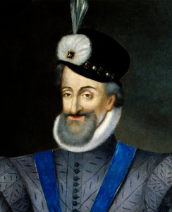 Retrato de Enrique IV (1553-1610) Rey de Francia. Detalle. Pintura anónima francesa del siglo XVII de French School