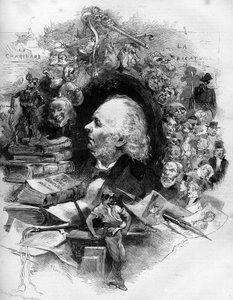 Retrato de Honoré Daumier (1808-1879), caricaturista, pintor y dibujante francés. Grabado en “Le Monde Illustré” n°1143 del 22 de febrero de French School