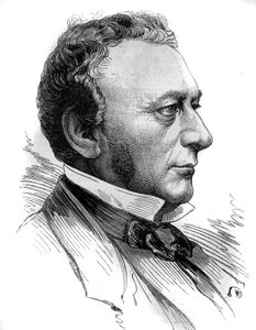 Retrato de Isaac Pereire (1800 - 1875), fundador de la Sociedad de Crédito Mobiliario y la compañía general transatlántica. Grabado en “Le Monde Illustré” n°1218 del 31 de julio de 1880. de French School