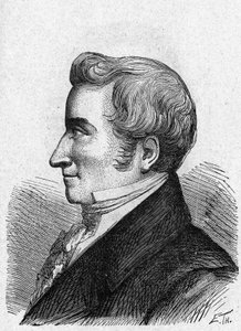 Retrato de J. M. Delpech - en "Álbum de Ciencia; eruditos ilustres; Grandes descubrimientos" 1896
