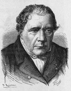 Retrato de Jacques Babinet (1794 - 1872), físico y astrónomo francés - en “Álbum de Ciencia; científicos ilustres; Grandes descubrimientos” 1896 de French School