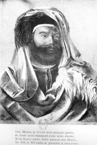 Retrato de Jean-Francois Champollion (1790-1832) en traje oriental