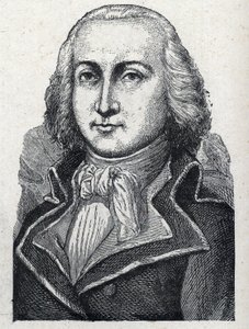 Retrato de Jean Baptiste Cyrus Adelaide de Timbrune de Thiembronne, conocido como Valencia, Conde de Valencia y General de la Revolución Francesa (1757-1822). Grabado de 1889. Colección privada. de French School