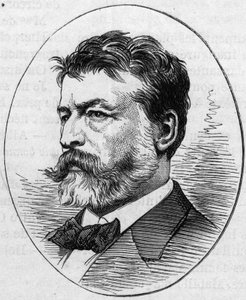 Retrato de Jean Louis Ernest Meissonnier, pintor francés. Grabado en 