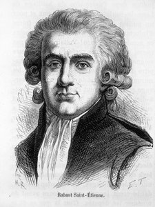 Retrato de Jean Paul Rabaut St Etienne, político francés (1743 - 1793) - en “L