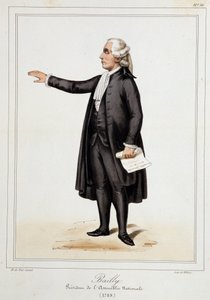 Retrato de Jean Sylvain Bailly (1736 - 1793) - en "Colección de trajes, armas y muebles para la historia de la revolución francesa y del imperio" de Horace de Viel-Castel