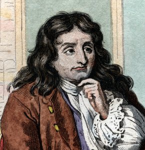 Retrato de Jean de La Fontaine (1621-1695), fabulista y poeta francés de French School