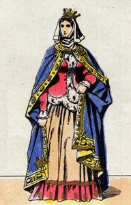 Retrato de Jeanne de Boulogne, esposa de Felipe V el Largo (1294 - 1322) de French School