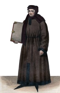 Retrato de Jean Froissart (1337-1404), cronista francés de la Francia medieval. de French School