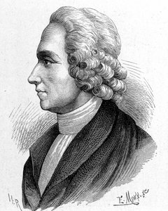 Retrato de Joseph Priestley (1733 - 1804), químico y teólogo británico - en “Album of Science; illustrious scholars; Great Discoveries” 1896. de French School