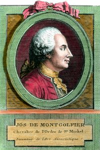 Retrato de Joseph de Montgolfier (1740 - 1810) inventor del globo aerostático de French School