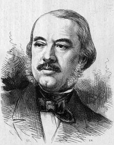 Retrato de Leon Laya (1810-1872), dramaturgo francés. Grabado en "Le Monde Illustré" n°805 del 14 de septiembre de 1872 de French School