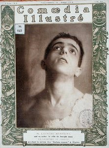 Retrato de Leonid Massine (1895-1979), ilustración de portada de la revista 