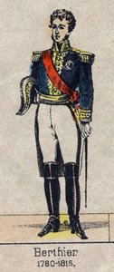 Retrato de Louis Alexandre (Louis-Alexandre) Berthier (1753-1815), Príncipe de Neuchatel, Mariscal de Francia - Imagen de Épinal de finales del siglo XIX - Colección privada de French School