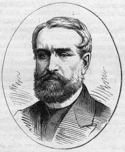 Retrato de Louis Cabat (1812-1893), pintor francés. Grabado en 