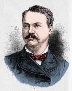 Retrato de Louis Honoré Fréchette (1839-1908), poeta y dramaturgo canadiense. Grabado por Charles Georges en “Le Monde Illustré” n°1328 del 9 de septiembre de 1882. de French School