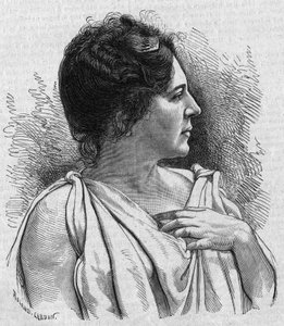 Retrato de Madame Agar (Marie Leonide Charvin, dit) (1836-1891), comediante francesa. Grabado en "La gazette du dimanche" del 21 de noviembre de 1895. de French School