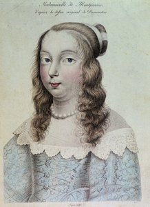 Retrato de Mademoiselle de Montpensier llamada "Grande Mademoiselle" de French School