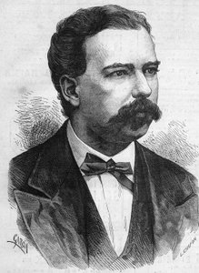 Retrato de Manuel Pardo (1834-1878), Presidente de Perú de 1872 a 1876. Grabado en “Le Monde Illustré” n°1132 del 7 de diciembre de 1878. de French School