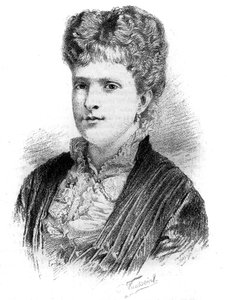 Retrato de Maria Pia, Reina de Portugal (1847-1911). Grabado en "Le Monde Illustré", 22 de mayo de 1886 de French School