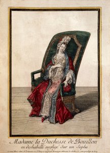 Retrato de Marie Anne Mancini (grabado del siglo XVIII) de French School