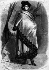 Retrato de Marie Sophie Amelie (1841-1925), Duquesa de Baviera y Reina de las Dos Sicilias, esposa de Francisco II, en traje calabrés. Grabado en “Le Monde Illustré” n°194 del 29 de diciembre de 1860 de French School