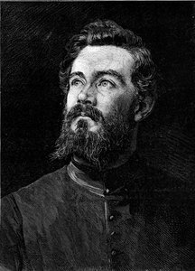 Retrato de Michel Alexandre Debaize (Abbé Debaize) (1845-1879), clérigo y viajero francés. Grabado en 
