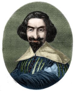 Retrato de Miguel de Cervantes Saavedra (1547-1616), escritor español. Grabado de 1852 del cuadro de Velázquez.