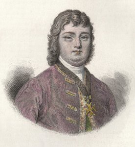 Retrato de Nicolas Roze dit le Chevalier Roze (1675-1733), militar y gobernador francés. en "Portraits des Hommes Useful". de French School